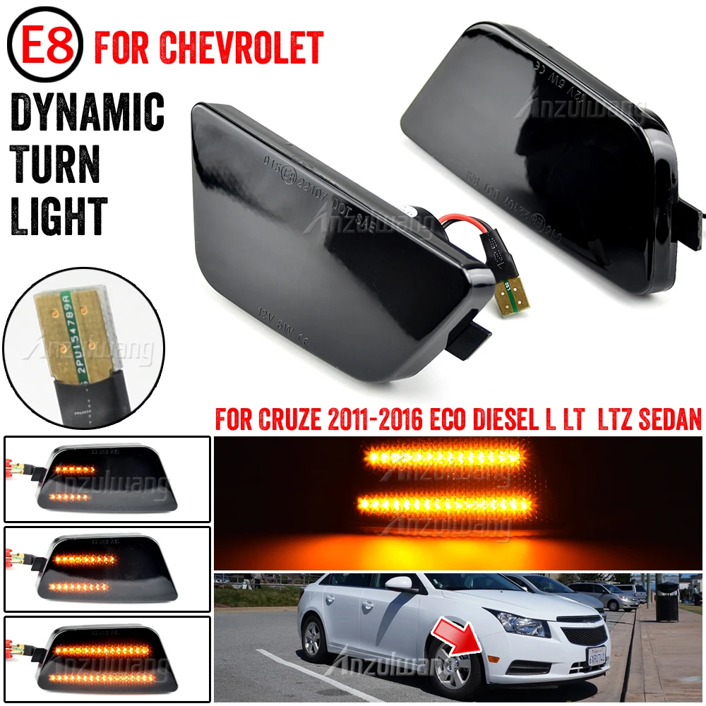 For Chevrolet Cruze Limited Diesel Eco L LS LT LTZ Scroll Indicator LED Dynamic Side Marker Signal Light GM2550198 GM2551198