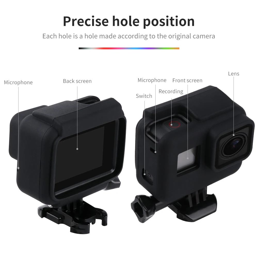 Anti-scratch Silicon Gel Camera Protective Case Cover Shell Housing For Gopro Hero 5 6 7 Action Camera Go Pro Accessories