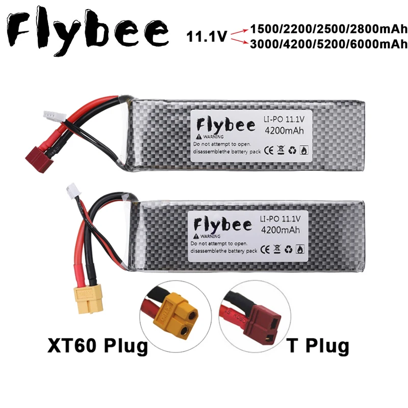 11.1V 1500mAh 2200mah 2800mAh 3000mAh 4200mAh 5200mAh Lipo Battery For RC aircraft toys helicopters Airplanes cars Boat 3s Lipo