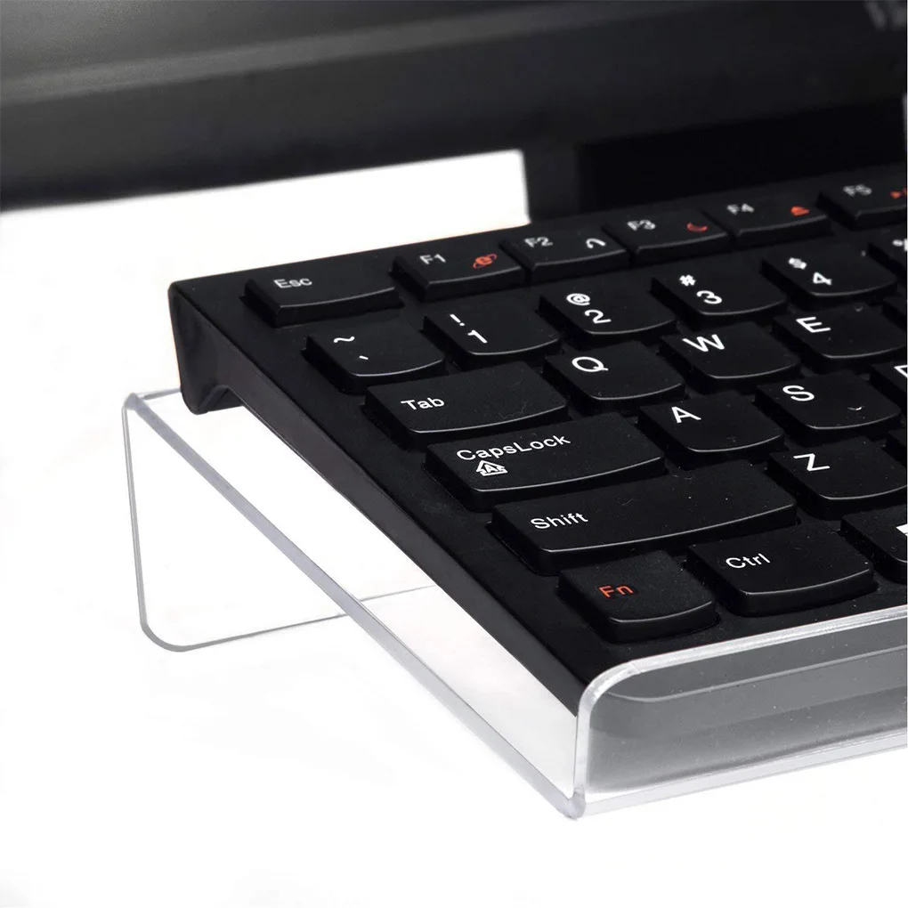 Transparent Keyboard Stand Portable Notebook Computer Keyboard Holder Ergonomic Z Shape Acrylic Tilted Computer Keyboard Holder