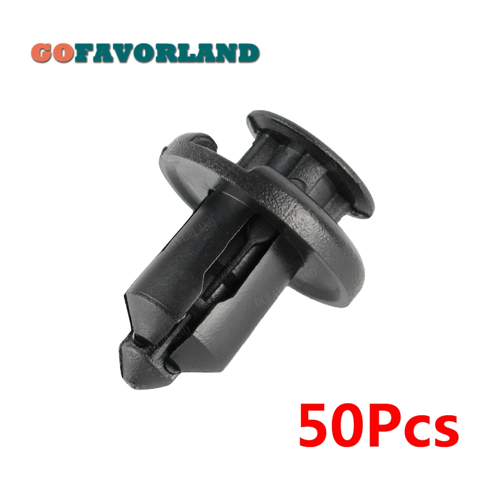 

50Pcs Bumper Clips 10mm Push Fender Flare Fastener Plastic Rivet Retainer Clips Replace 91503-SZ3-003 For Honda Acura