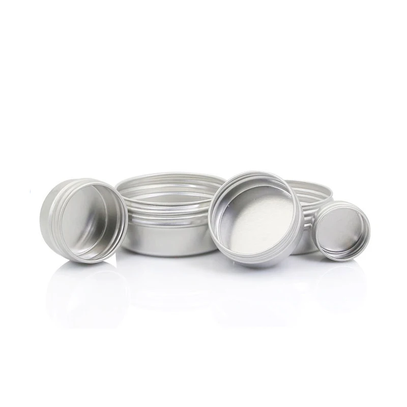 Jars With Lid For Cosmetic 5g 10g 15g 20g 25g Aluminum Jar Screw Slip Lid  Small Tins Storage Jars Empty Tin box Refillable