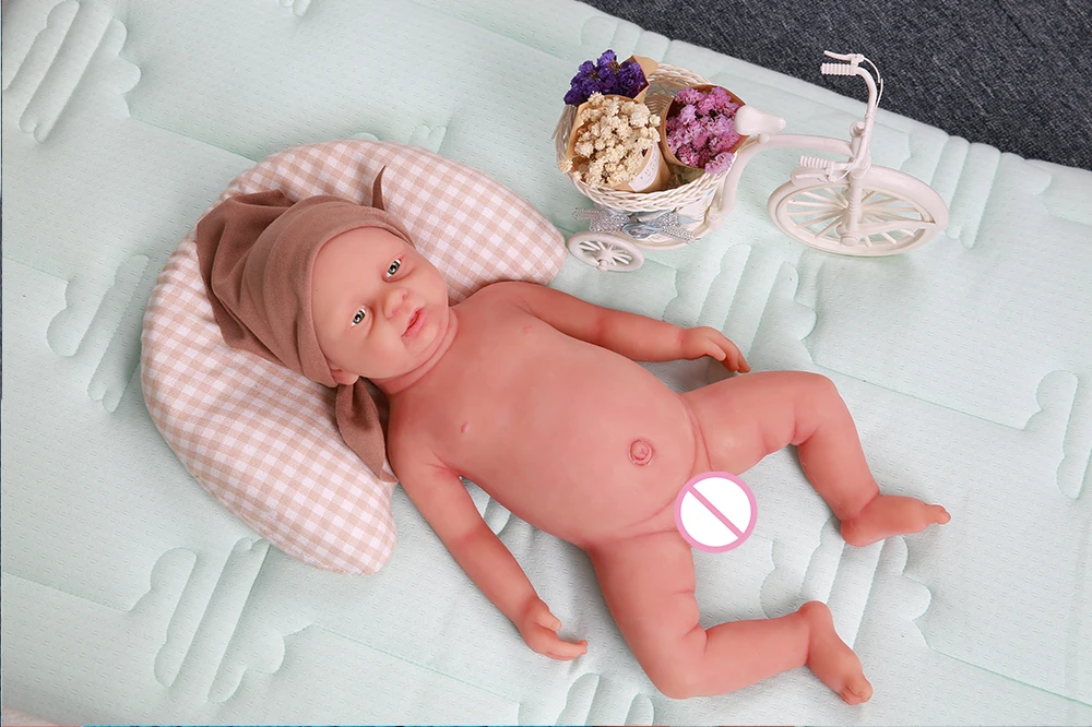 Send from US & China IVITA WB1502 18 inch 3800g full body silicone Realistic reborn doll Lifelike Toys Baby Boy eyes opened Toys