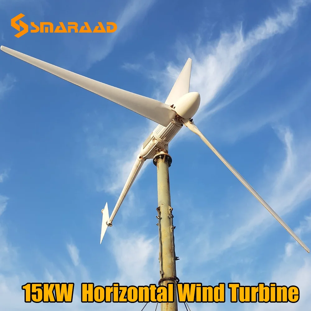 China Factory Price for 5000W 10KW15KW Wind Turbine Generators 48V 96V 120V 220V 380V Three Phase AC Output  Windmill for Sale