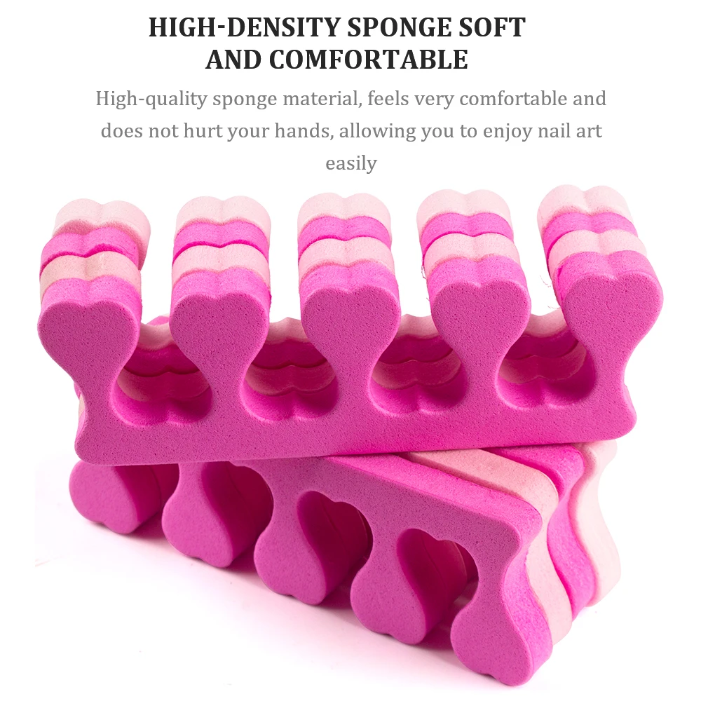 30pairs/Pack 60pcs Nail Art Fingers Toes Separators Soft Foam Sponge UV Gel Polish Beauty Manicure Pedicure Tools Toe Stretcher