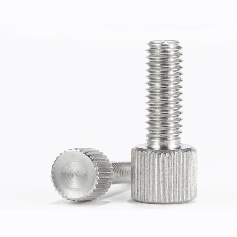 M2-M8 304 de aço inoxidável serrilhado cabeça parafusos de polegar ajuste manual métrico/mão aperte o parafuso para computador caso