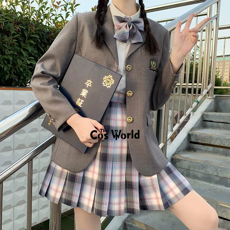 [Ben zuo zhong] ternos japoneses para meninos e meninas primavera outono, casacos de manga comprida, roupa externa para uniforme escolar jk dk