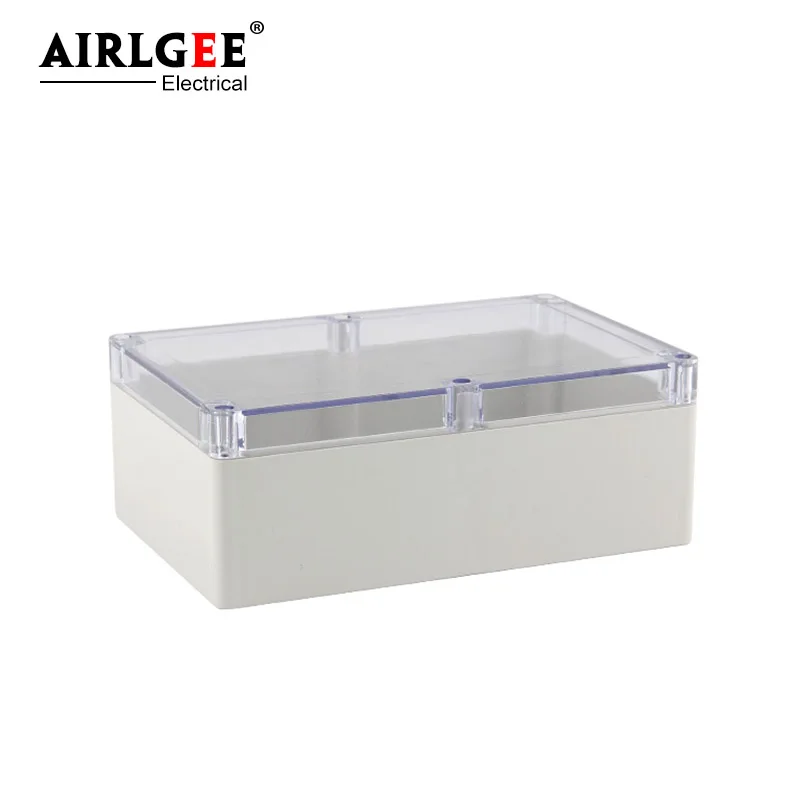 230 * 150 * 85mm ABS electrical plastic box transparent cover Ip65 waterproof junction box screw installation