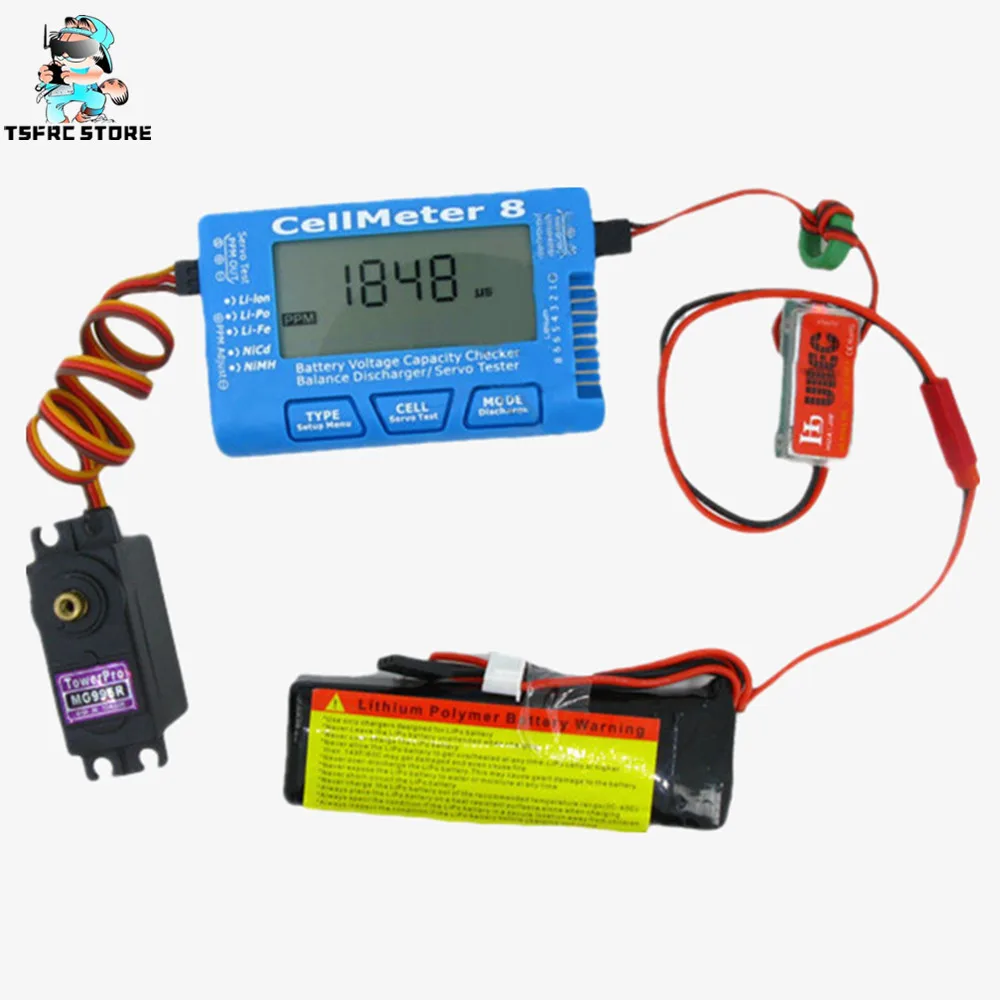 Rc cellmeter 8 AOK can detect 1-8s battery power display, with servo/narrowband servo testing and other functions