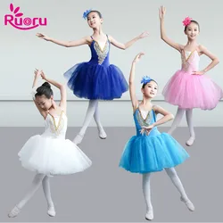 Ruoru Ballet Dress Skirt Competition Tutu Adult Girls Kids Ballet Tutu Costume Ballerina Dress Kids Women Pancake Tutu Dance