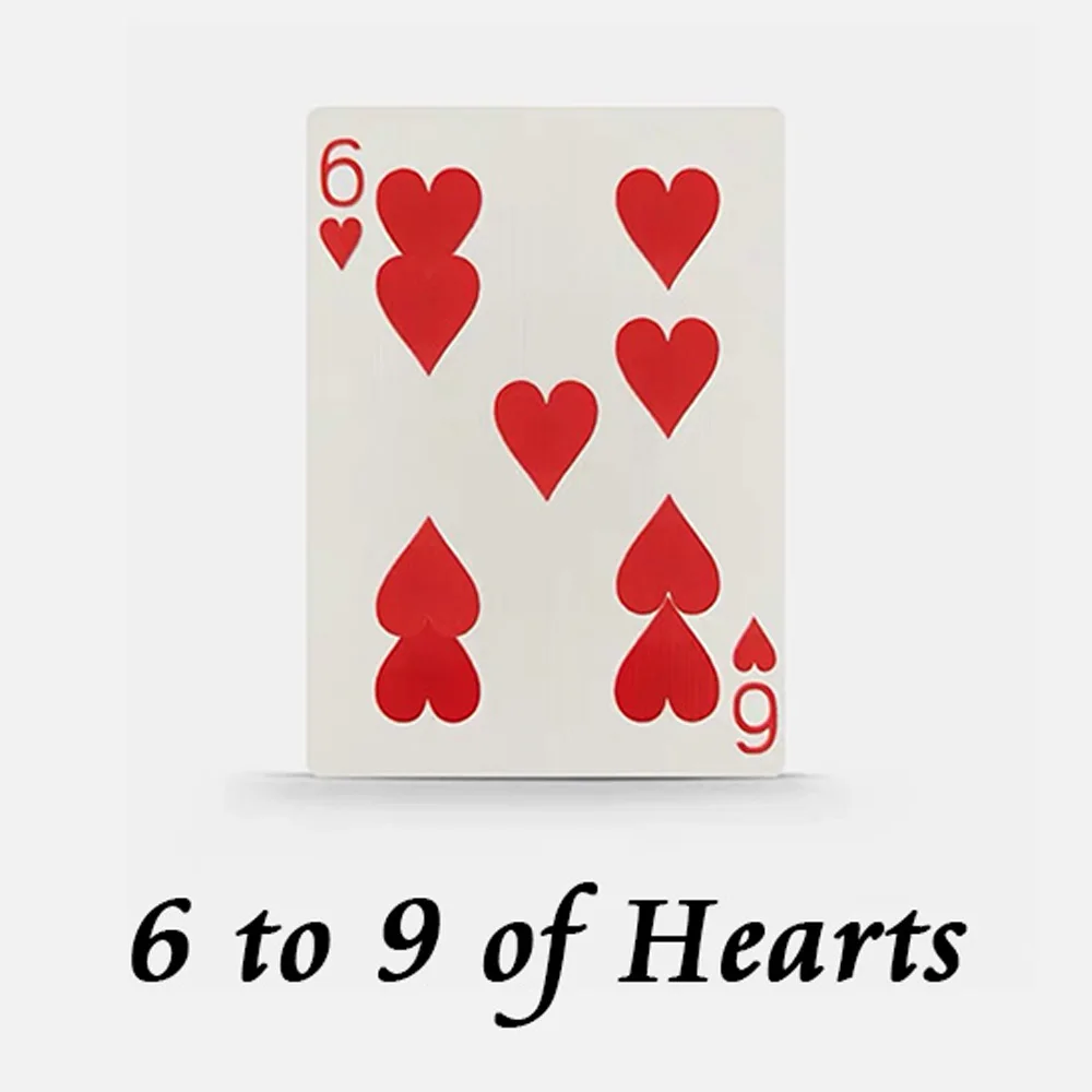 

3 to 5 of Hearts/6 to 9 of Hearts Magic Tricks Close Up Magia Playing Cards Poker Card Prediction Magie Illusion Gimmick Props