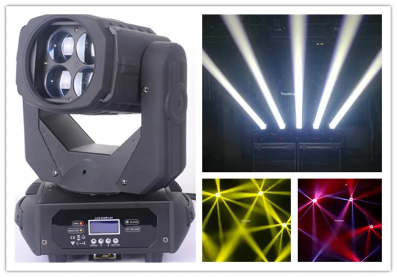 4pcs Party Wedding Club DJ Effect Lighting Show 4 eye sharpy beam led moving head 25 watts 4x25w 4in1 rgbw led beam moving head