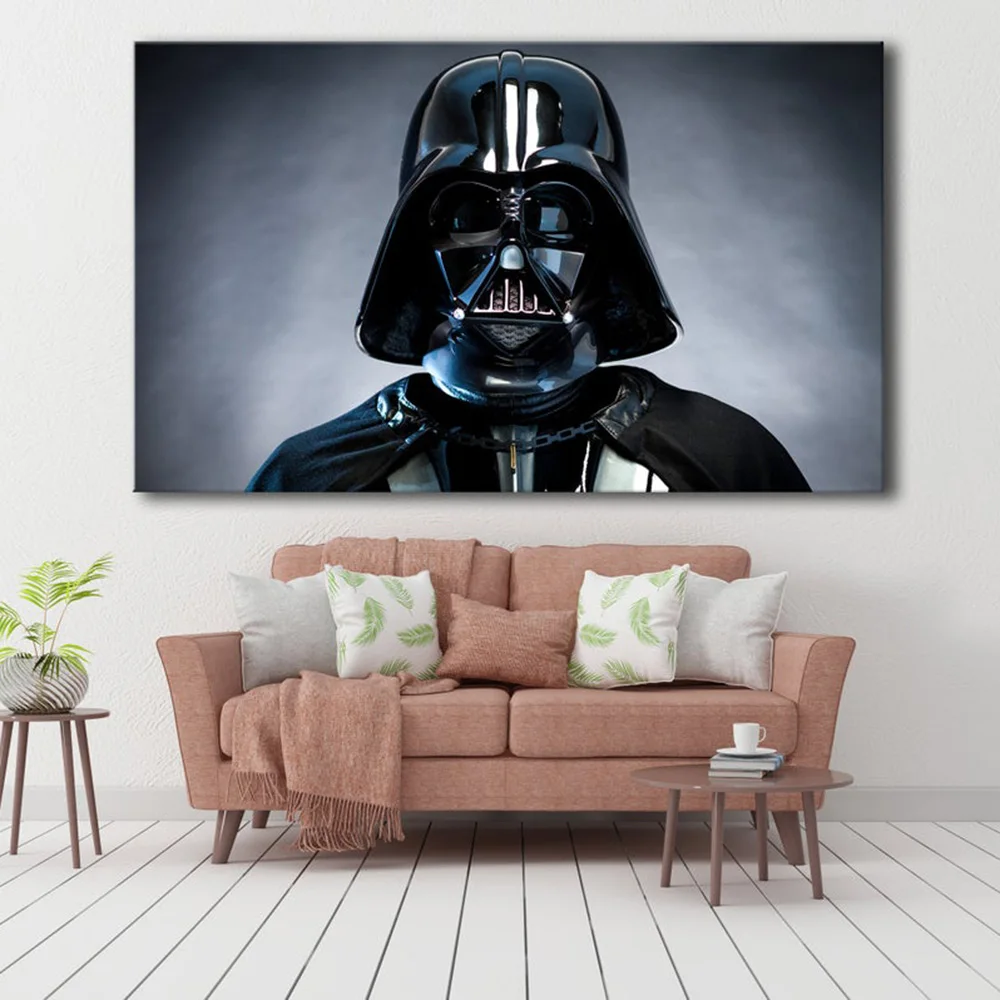 Star Wars Black Samurai Lightsaber Poster Painting Disney Canvas Print On Wall Art  Picture For Living Room Home Decor Frameless