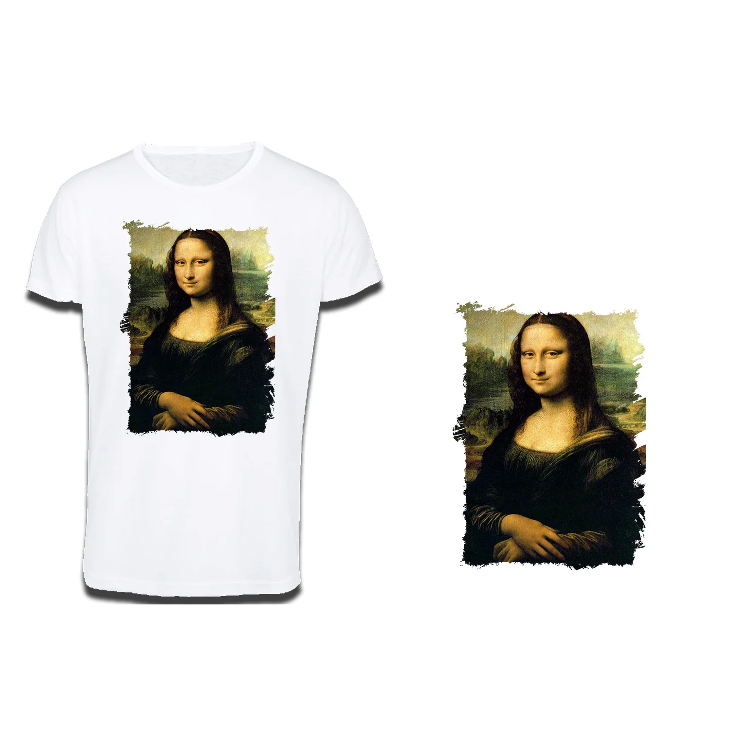 T-SHIRT cotton touch A3 GIOCONDA MONALISA PICTURE cotton touch T-shirt