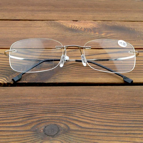 Imagen 2 del producto Gafas de lectura bifocales sin montura con patillas súper elásticas con memoria ultraligera y montura de titanio +0,75 +1,5 +1,75 +2 +2,25 a +4
