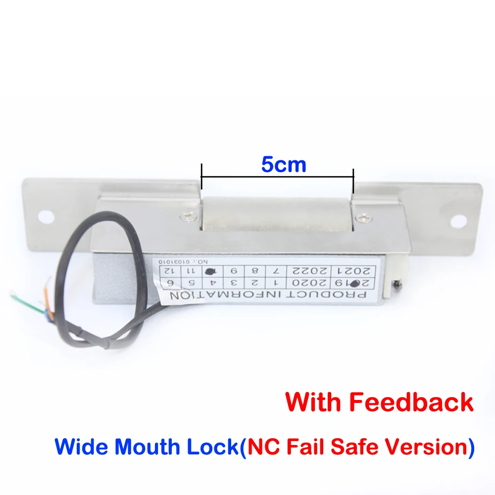 Electric Strike Lock Narrow Type Electric Door Lock For Wood Door Metal Door NO Mode Fail Secure DC 12V Access control Fail Safe