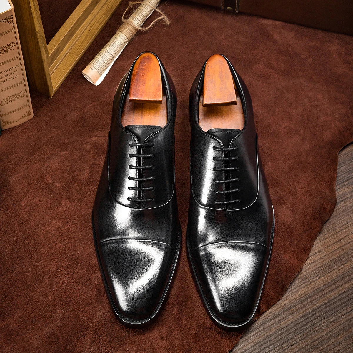 HANMCE Best Men's Dress Shoes Party / Office & Career / Wedding Lace-Up Oxford Formal Shoes 33-01