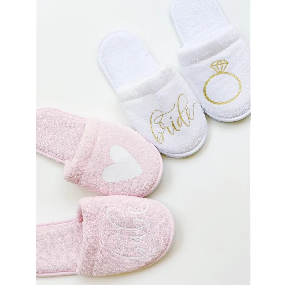 

Adult Party Favor Personalized unique Wedding bride Slippers brithday trip gifts Monogram Hen weekend closed toe Spa Slippers