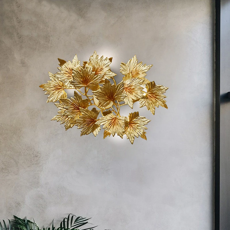 Luxury wall lamp modern guest simple creative decorative wall lamp villa hotel designer golden lighting