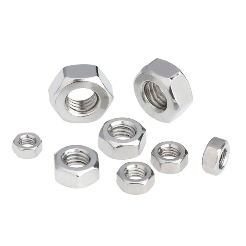 

5/10/20PCSM5 M6 M8 M10 White Zinc Hex Nut Reverse Thread Nuts Rotate Left A2 Stainless Steel