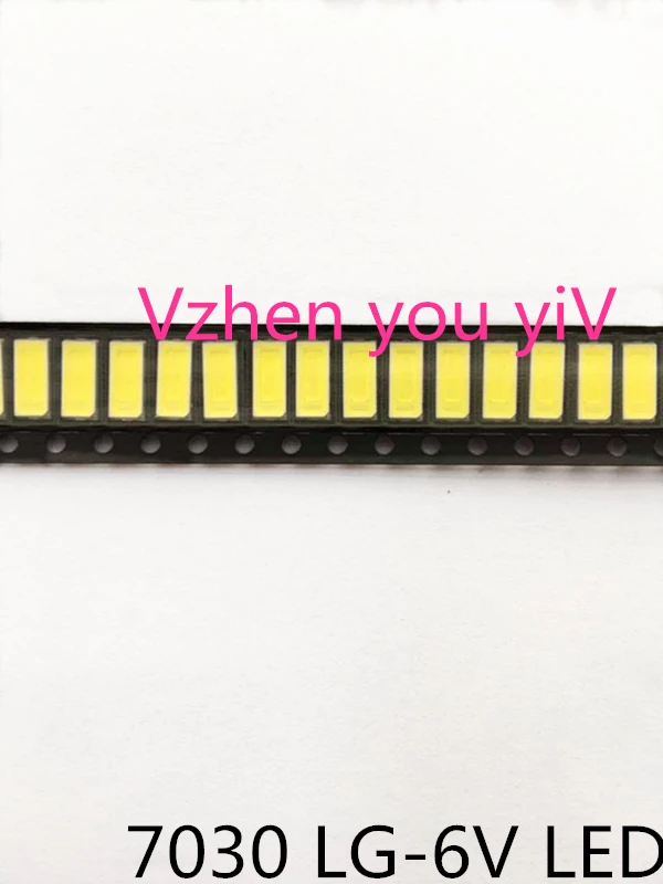 50pcs FOR LG 7030 SMD LED High Power Cold White Diode 110LM 6V TV Television Backlit Super Bright Diodo LED SMD 7030 Cool White