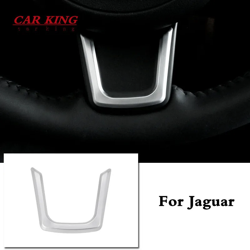 For Jaguar XE X760 XF X260 F-Pace f pace X761 E-PACE ABS Chrome Car Accessories Interior Steering Wheel U-type Cover Trim Sequin