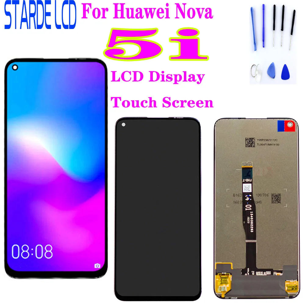 Original For Huawei Nova 5i LCD Display Touch Digitizer GLK-LX1 GLK-LX2 Screen Frame Nova5 5 5i Pro LCD Screen MATE 30 LITE LCD