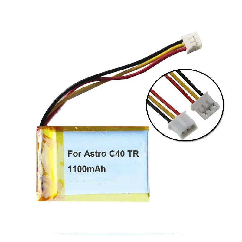 도구 선물 + 1100mAh 3 와이어 플러그 배터리 Garmin Astro C40 TR 게임 컨트롤러 Accumulator AKKU