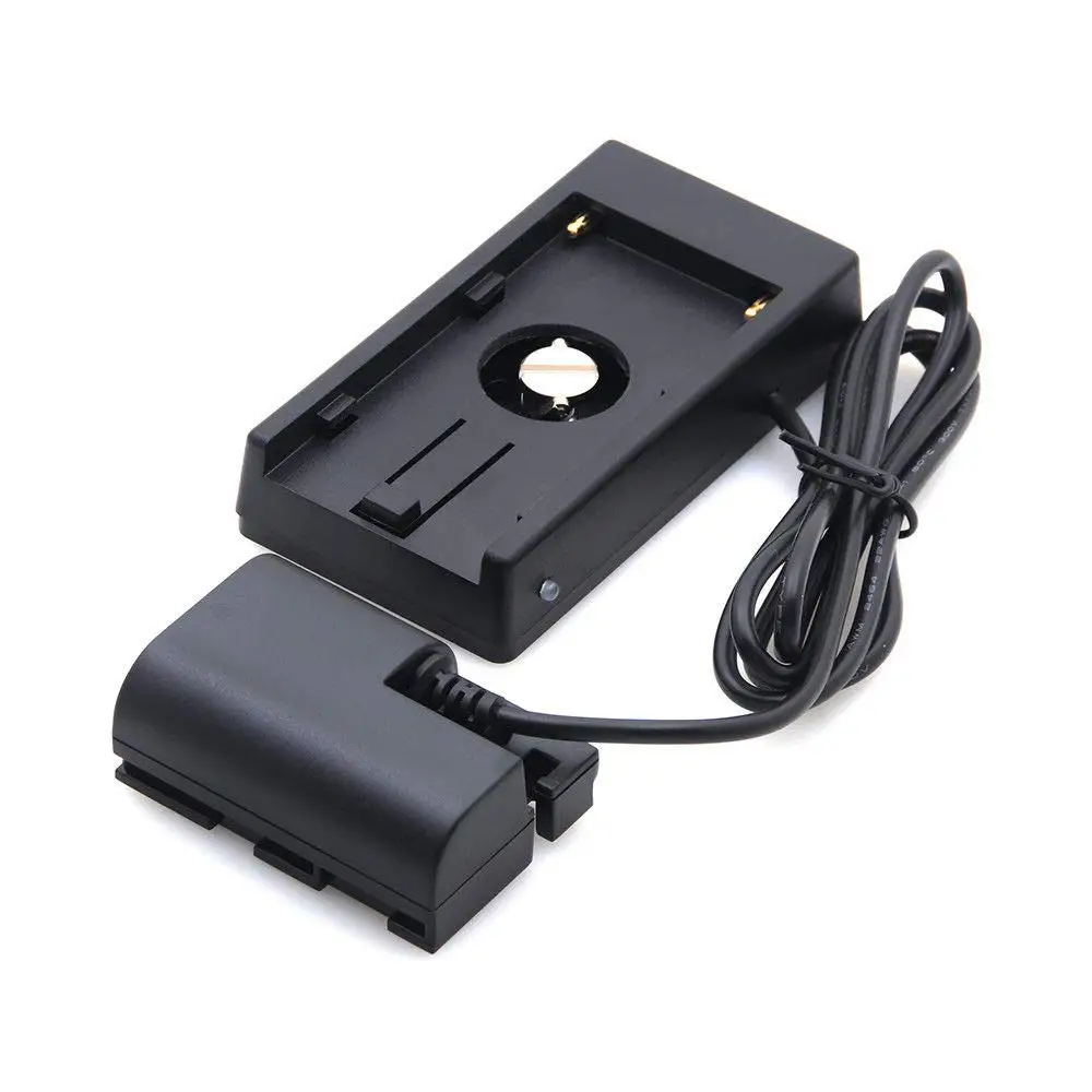 

NP-F970 to LP-E6 Dummy Battery Power Adapter Mount Plate with Hot Shoe for Canon EOS 5D2 5D3 5D4 6D 6D2 7D 7D2 60D 70D 80D 5Ds