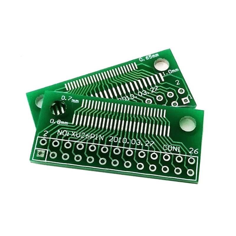 2/5/10pcs 26pin FFC FPC Test Connector 0.7mm / 0.8mm / 0.65mm / 1.0mm to 2.54mm Double Row Pin Adapter Board