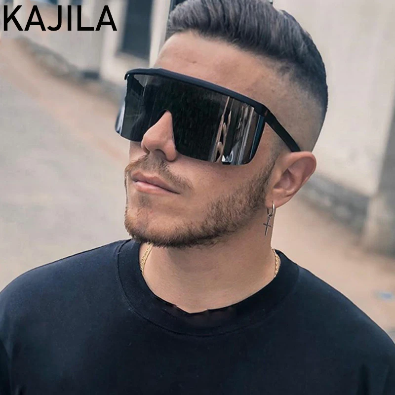 2024 Fashion Oversized Square Sports Sunglasses Men Big Frame Brand Designer Vintage Rectangle Sun Glasses For Man Shades Oculos