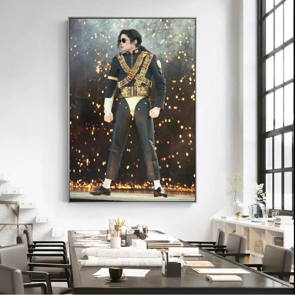 Michael Jackson Vocal Concert Poster And Prints Classic Pose Canvas Painting On Wall Art Superstar Decor Picture For Living Room