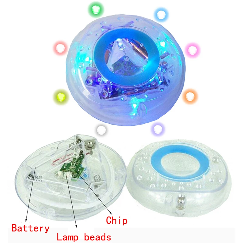 New children\'s bath floating light toy bathtub light underwater light waterproof colorful LED light toy swimming bath toy