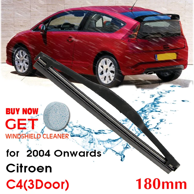 

Car Wiper Blade Rear Back Window Windscreen Windshield Wiper Auto Accessories For Citroen C4(3Door) Hatchback 180mm 2004 Onwards