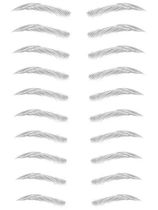 3Pcs  Hair like Authentic Eyebrows Imitation Ecological Eyebrows Eyebrow Tattoo Sticker Water-based Brow stickers False Eyebrows