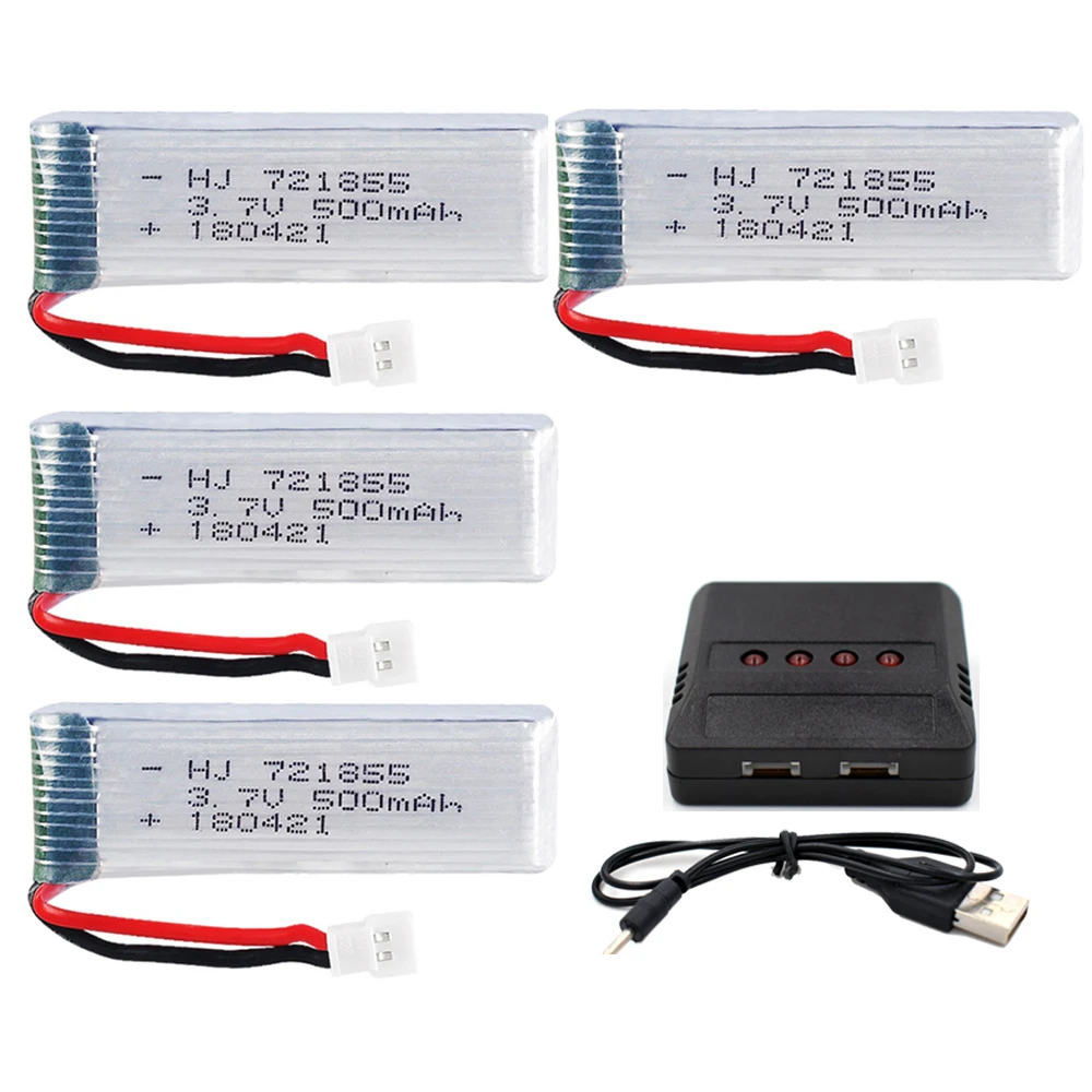 

Литий-полимерный аккумулятор 3,7 в, 3,7 в, 500 мА · ч, 721855, с зарядным устройством для дрона, квадрокоптера, вертолета, разъем 51005