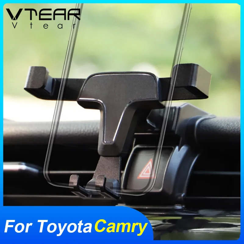 Vtear Interior Phone Navigation Holder Decoration Car GPS Rotary Air Vent Outlet Bracket Accessories Parts For Toyota Camry 2020