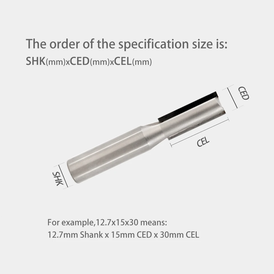 CNC Router Diamond Bits Straight 2 Flute Woodworking Milling Cutter PCD End Mill T Slot for CNC Router Machine Furniture Tool