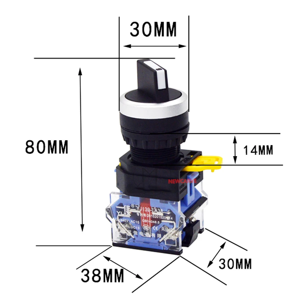 YIJIA Buttons Set Emergency Power Switch Pause Reset Start Push Button For DIY CNC Machine Control Box 22mm Hole NEWCARVE