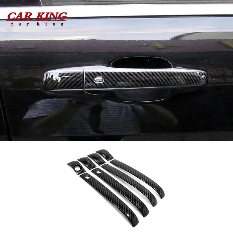 

ABS Carbon Fiber For dodge durango 2017 2018 2019 Car door protector Handle Decoration Cover Trims Car Styling Accessories 8pcs