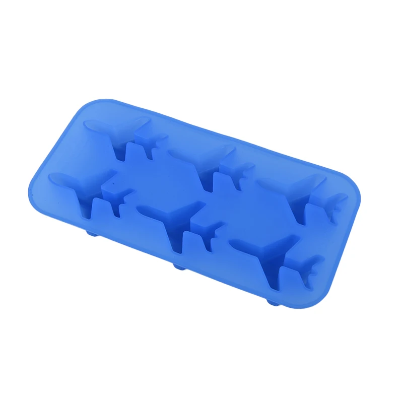 Blue 3d Jet Plane Silicone Fondant Chocolate Mold Ice Cube Molds for Ice Ball Cream Maker Cake Decorating Tools