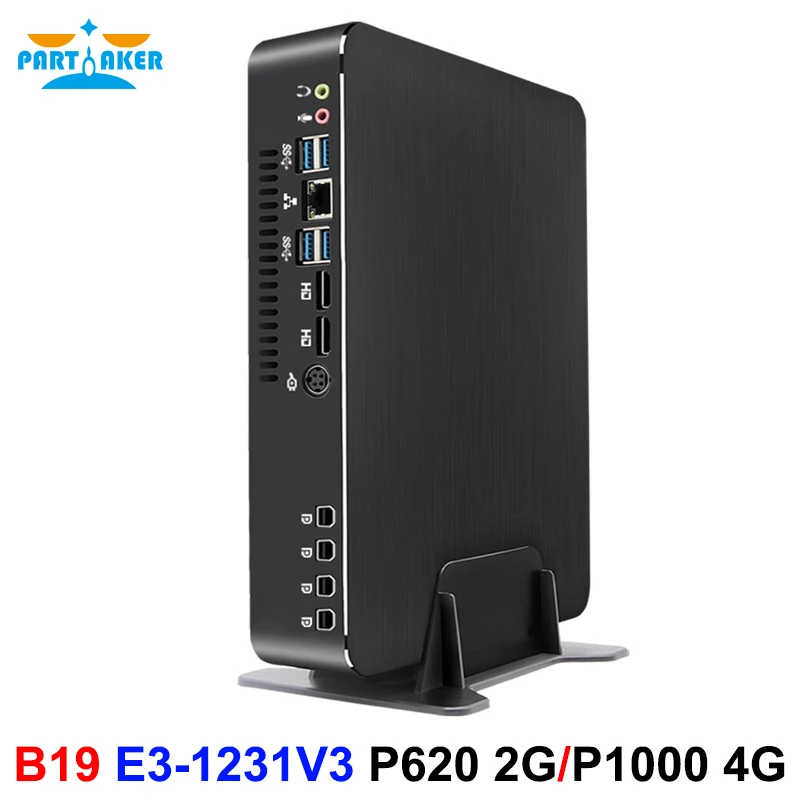 

Partaker Micro Desktop Computers Mini PC E3-1231V3 with P1000 4G Dedicated Graphics for Design Video Editing Modeling