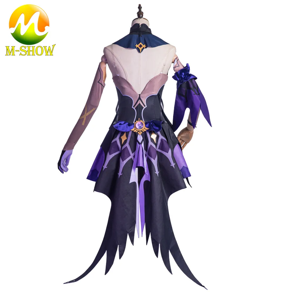 

Game Genshin Impact Fischl Cosplay Costume Anime Girl Purple Lovely Uniform Dress For Adult Women Halloween Fancy Outfit