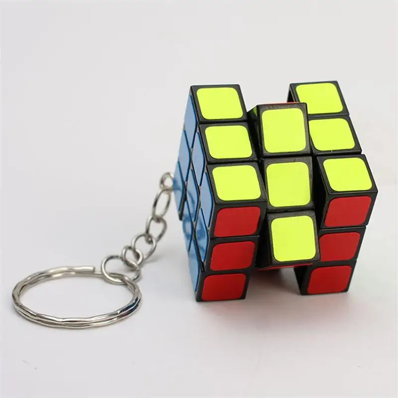 3CM Mini 3x3x3 Magic Cubes Keychain Magic Cubes Pendant Twist Puzzle Antistress Toys for Children Gift Magic Cube