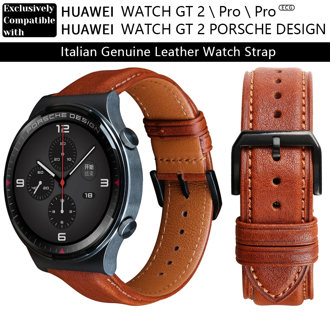 Soft Calf Genuine Leather Watch Strap 20 22mm for huawei watch GT 2 Pro GT2 46mm 42 Watch Bracelet Band Quick Release Watchband