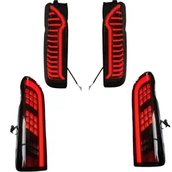 2pcs Vehicle Rear Lights Fit For Hiace 2008 2009 2010 2011 2012 2013 2014 2015 Led Tail Lamps Lamp Brake High Additional Light