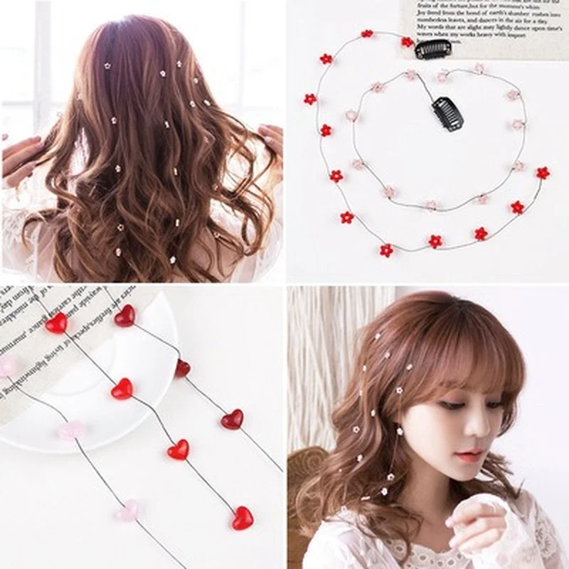 Estilo coreano Borla Flor Grampos de Cabelo para As Mulheres Popular Braid Trançado Faixas de Cabelo Meninas Longa Borla Acessórios Para o Cabelo