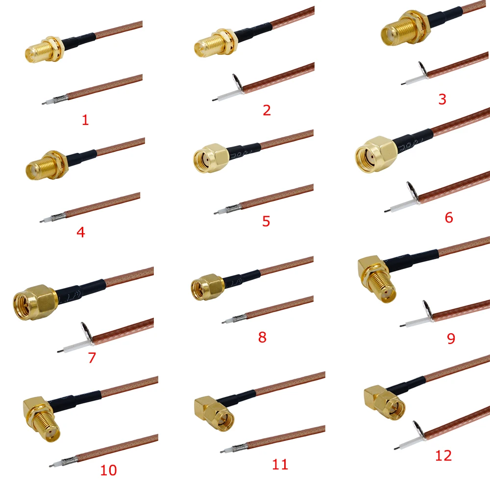 Single End SMA Connector PCB Solder Pigtail RG316 Cable for WIFI Wireless Router GPS GPRS Low Loss Jack Plug Wire Connector