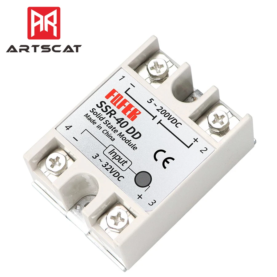 

SSR-10DD SSR-25DD SSR-40DD SSR-100DD10A 25A 40A 100A Solid State Relay Module 3-32V Input DC 5-250V DC Output High Quality