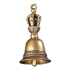 1PC Copper Handicraft Bell Vintage Home Desktop Decoration Portable Handbell for Christmas Home Decoration Pendant Creative Gift